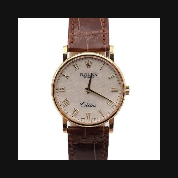 Rolex RolexJubilee Roman Manual 32mm Men's Leather Band Watch AA64327 [U]