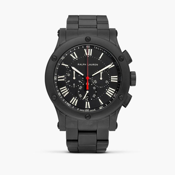 Ralph Lauren Sporting Chronograph, Reference R0236600 | A black ceramic chronograph wristwatch with date and bracelet, Circa 2012 · R0236600