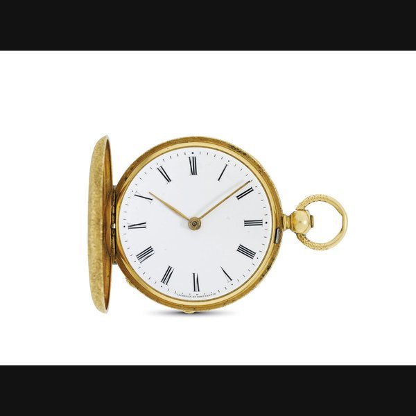 Vacheron Constantin VACHERON CONSTANTIN. AN EARLY 18K GOLD HUNTER CASE KEYWOUND CYLINDER WATCH SIGNED VACHERON ET CONSTANTIN, GENEVE, CASE NO. 109'658, CIRCA 1860