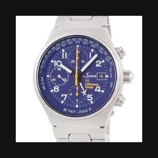 Sinn Sinn 144Watches 144-747.CARGO Lufthansa Cargo Collaboration Boeing 747 Blue German Watch Limited Edition