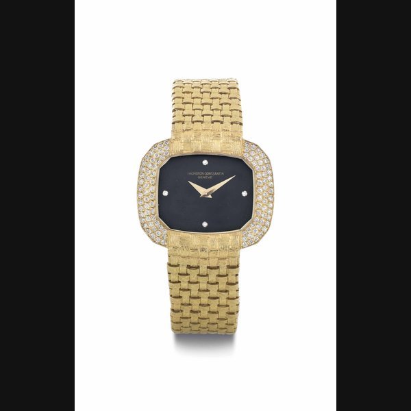 Vacheron Constantin Vacheron Constantin. A Fine 18k Gold and Diamond-Set Bracelet Watch with Onyx Dial SIGNED VACHERON CONSTANTIN, GENEVE, REF. 33503, MOVEMENT NO. 704'113, CASE NO. 535'315, CIRCA 1995