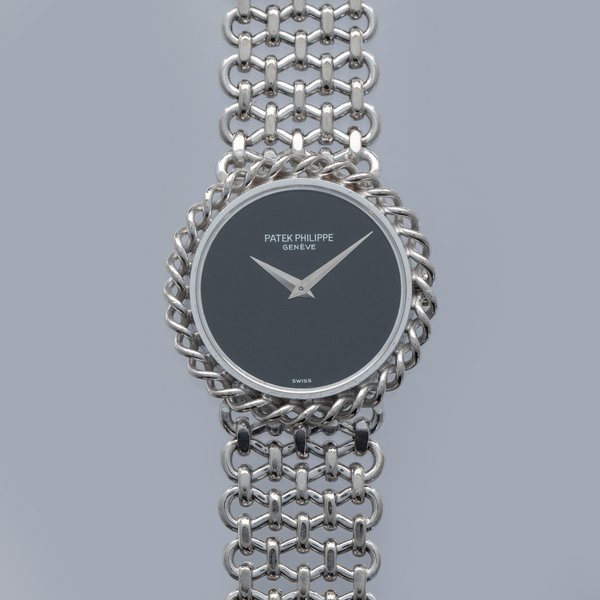 Patek Philippe Patek Philippe Ladies 4283/1G Onyx Dial Integrated Bracelet 18k WG