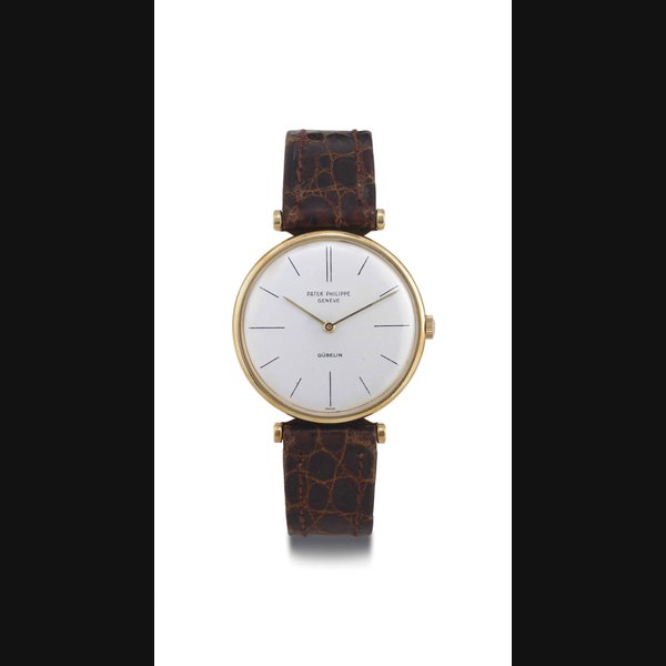 PATEK PHILIPPE. AN 18K GOLD WRISTWATCH SIGNED PATEK PHILIPPE, GENEVE, MOVEMENT NO. 788386, CASE NO. 2621764, REF. 2592, RETAILED BY GÜBELIN, MANUFACTURED 1961