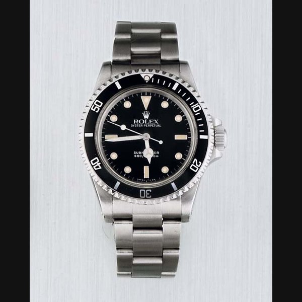 Rolex Rolex. A Stainless Steel Automatic Centre Seconds Water Resistant Wristwatch on Bracelet SIGNED ROLEX, OYSTER PERPETUAL, SUBMARINER, CASE NO R9298566, REF 5513, CIRCA 1990