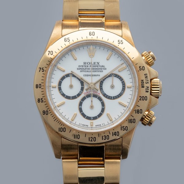 Rolex Rolex Cosmograph Daytona 16528 Zenith Movement Floating Cosmograph Porcelain Dial 18k YG