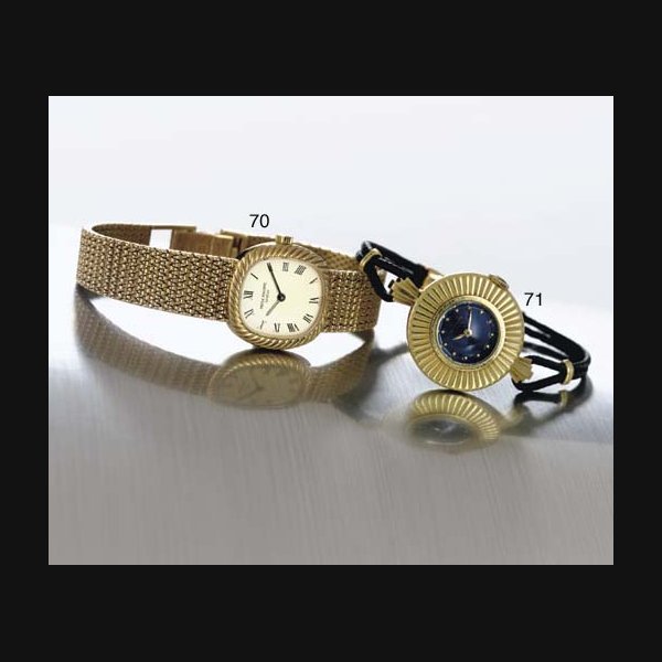 PATEK PHILIPPE. A LADY'S 18K GOLD OVAL BRACELET WATCH SIGNED PATEK PHILIPPE, GENEVE, MOVEMENT NO. 1400565, CASE NO. 2787983, REF. 4461/1, CIRCA 1980