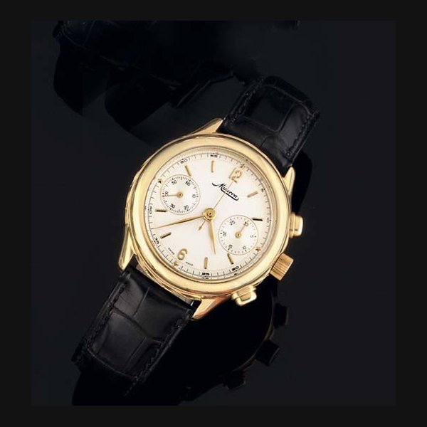 Minerva Minerva. An 18ct Gold Limited Edition Water Resistant Chronograph Wristwatch SIGNED MINERVA, SERIE LIMITEE, 1/50, C232, CIRCA 2000