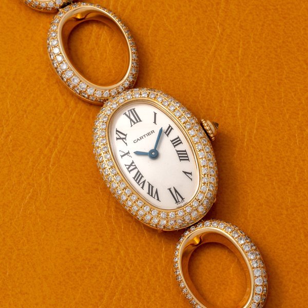 Cartier Cartier Baignoire 'Oval Bracelet' Diamonds