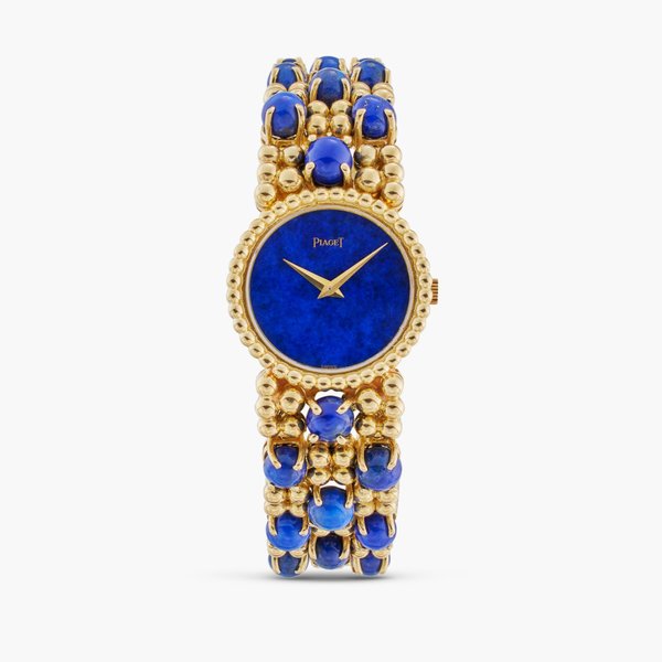 Piaget Reference 924P 11 | A yellow gold and lapis lazuli bracelet watch, Circa 1980