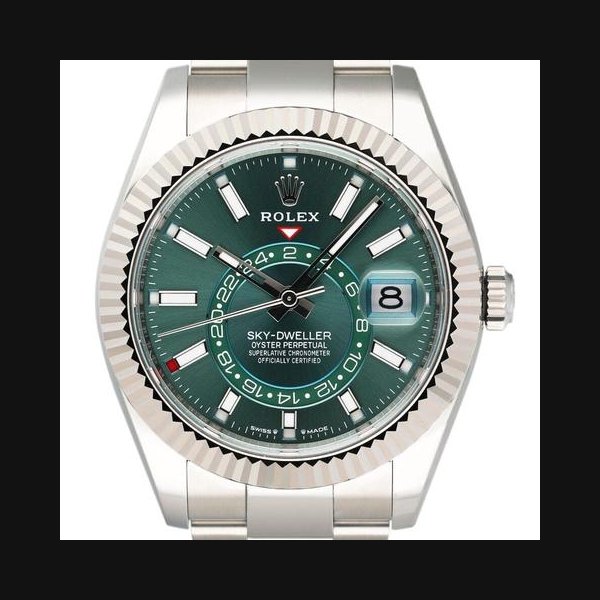 Rolex Sky-Dweller336934 Green Dial Mens Watch Box Papers