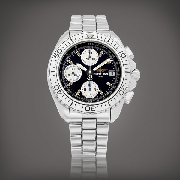Breitling Chrono Shark, Reference A13051 | A stainless steel chronograph wristwatch with date and bracelet, Circa 1992 |  百年靈 | Chrono Shark 型號A13051 |  精鋼計時腕錶，備日期顯示，約1992年製 · A13051