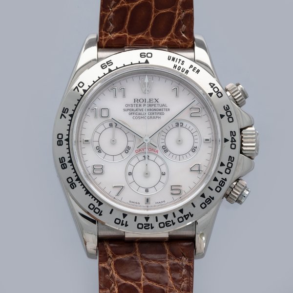 Rolex Rolex Cosmograph Daytona 16519 Zenith Movement MOP Arabic Dial 18k WG