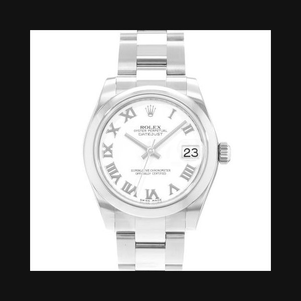 Rolex Rolex Datejust31 178240 White Roman Dial Steel Oyster Ladies Watch Card 2014