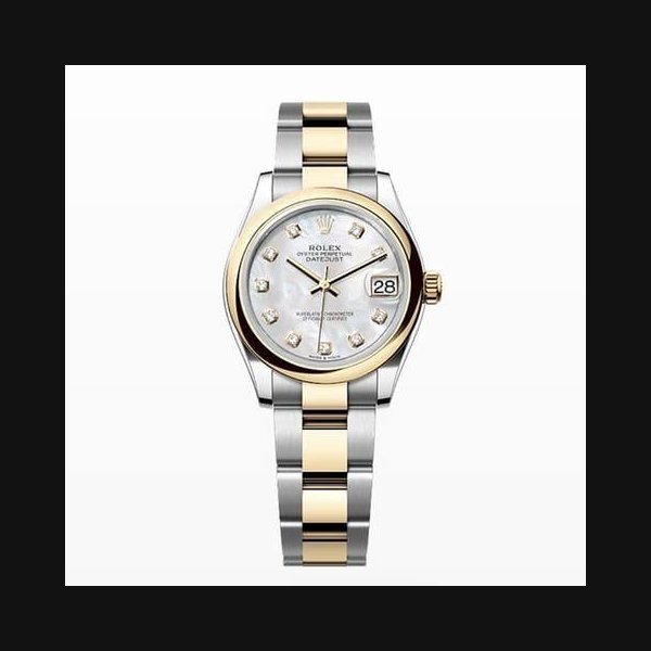 Rolex Rolex Datejust31 NEW 2024 Mother of Pearl Diamond Dial Smooth Two Tone Yellow Gold Oyster