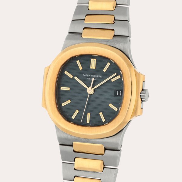 Patek Philippe Nautilus, Reference 3800/1 | A stainless steel and yellow gold wristwatch with date and bracelet | Circa 1984 · 3800/1