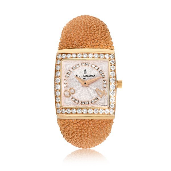 de Grisogono Piccolina | A pink gold and diamond-set bangle watch, Circa 2019 | Piccolina | 粉紅金鑲鑽石手鐲腕錶，約2019年製