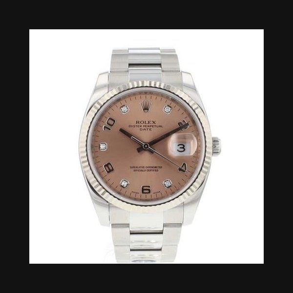Rolex Oyster PerpetualDate 34 Oyster Pink Diamond Dial Ref. 115234