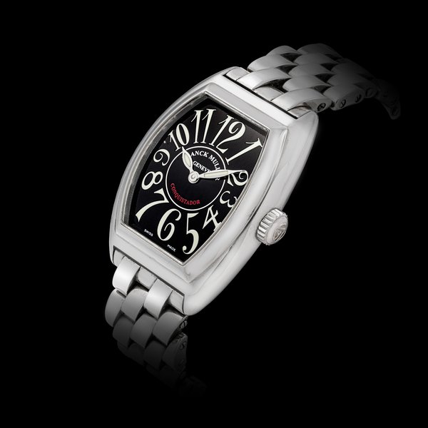 FRANCK MULLER, STAINLESS STEEL WRISTWATCH WITH BRACELET CASE NO. 808