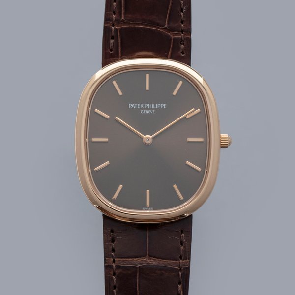 Patek Philippe PATEK PHILIPPE GOLDEN ELLIPSE 3738/100R BROWN DIAL 18K RG with Extract of the Archives