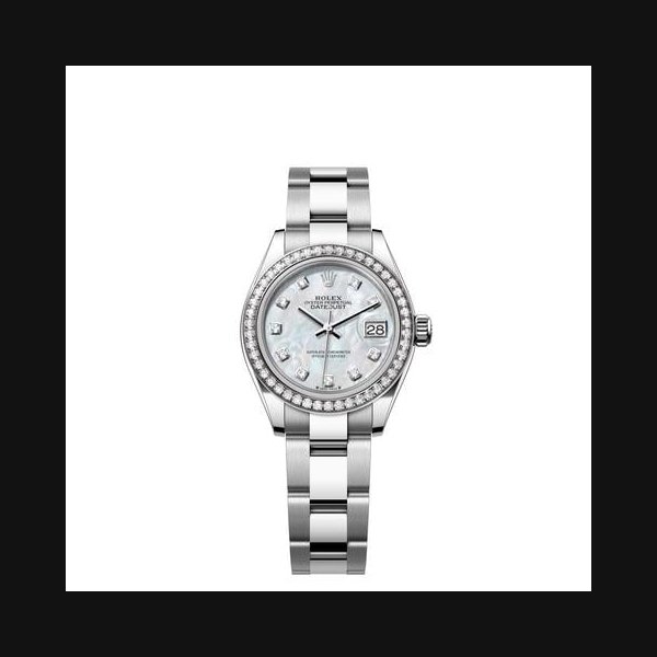 Rolex Lady-DatejustMother of Pearl Diamond Dial Diamond Bezel Stainless Steel Oyster Bracelet Ref. 279384RBR
