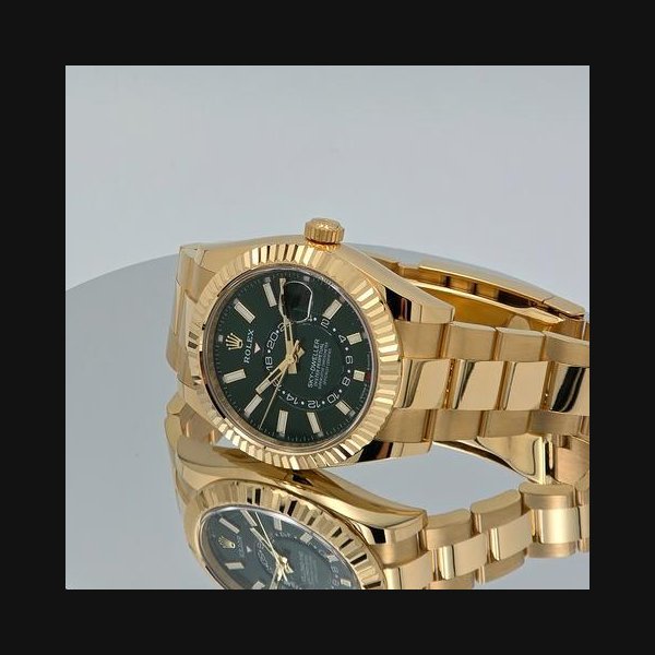 Rolex Rolex Sky-DwellerNOV 2025 Full Set SkyDweller 336938 Green Dial 18k Yellow Gold