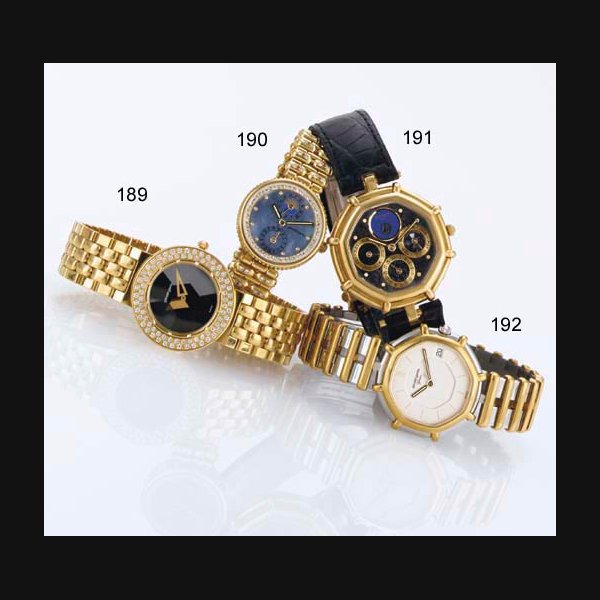 GERALD GENTA. AN 18K GOLD OCTAGONAL PERPETUAL CALENDAR WRISTWATCH WITH MOON PHASES SIGNED GERALD GENTA, NO. 38479, REF. G.2959.4, CIRCA 1990