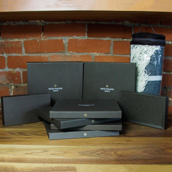 Patek Philippe Patek Philippe Lot of Six Silk Scarves Two Leather Wallets and Wool Blanket