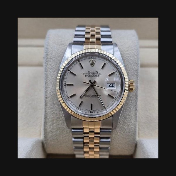 Rolex Datejust36 Datejust Silver Dial Two-Tone Yellow Gold Jubilee 16013 36mm