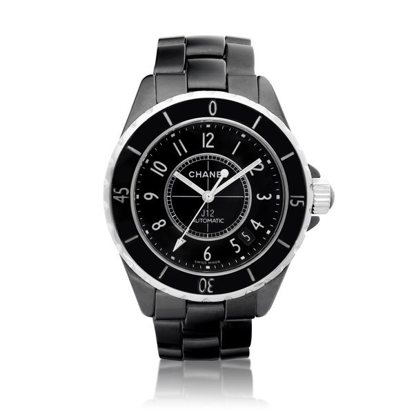Chanel J12 | A ceramic and stainless steel wristwatch with date and bracelet, Circa 2005 | 香奈兒 | J12 | 陶瓷及精鋼鏈帶腕錶，備日期顯示，約2005年製