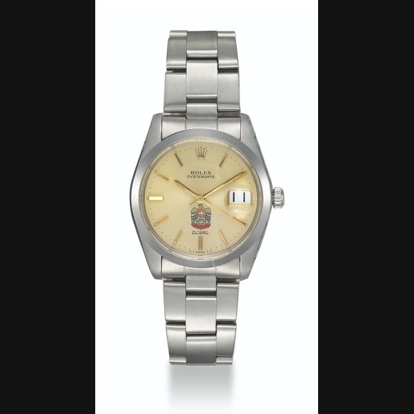 ROLEX, STEEL OYSTERDATE WITH UAE CREST, REF. 6694 CASE NO. 3’585’042
