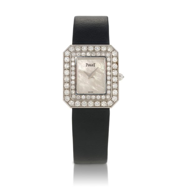 Piaget Wristwatch, white gold and diamonds, two bracelets