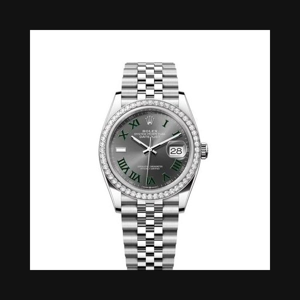 Rolex Datejust36 NEW 2026 Wimbledon Dial Stainless Steel Diamond Bezel Jubilee Bracelet Ref. 126284RBR