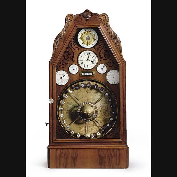 A large Franche Comté rosewood calendrical and astronomical striking table clock J. COTTET, MOREZ. LATE 19TH CENTURY