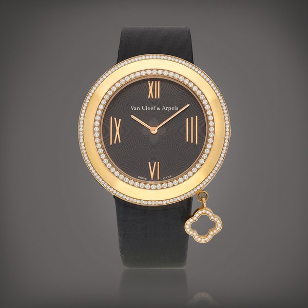 Van Cleef & Arpels Charms | A pink gold and diamond-set wristwatch, Circa 2012 | 梵克雅寶 | Charms | 粉紅金鑲鑽石腕錶，約2012年製