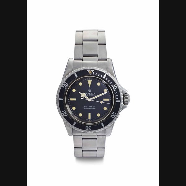 Rolex Rolex. A Stainless Steel Automatic Wristwatch with Center Seconds and Bracelet SIGNED ROLEX, OYSTER PERPETUAL, 200M=660FT, SUBMARINER, REF. 5513, CASE NO. 1'742'269, CIRCA 1967