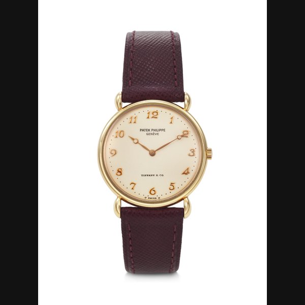 PATEK PHILIPPE, RETAILED BY TIFFANY & CO., HIGHLY RARE PINK GOLD 'CALATRAVA' WITH BREGUET NUMERALS, REF. 3820