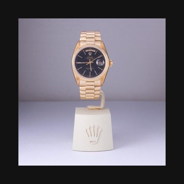 Rolex Day-Date36 Black Stick Dial Ref. 18038