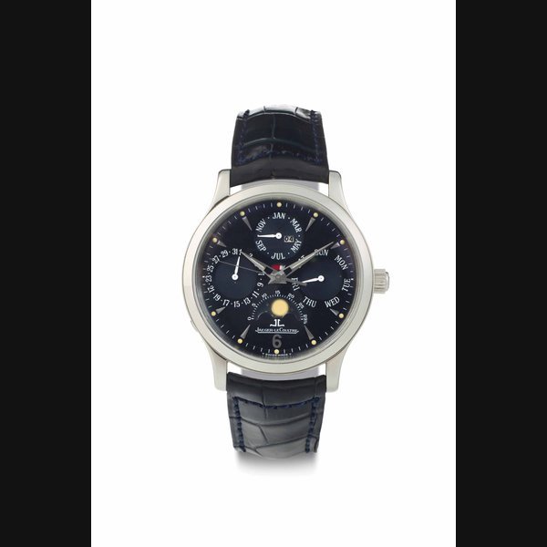 Jaeger-Lecoultre Jaeger-LeCoultre. A Limited Edition Platinum Automatic Perpetual Calendar Wristwatch with Moon Phase and Center Seconds SIGNED JAEGER-LECOULTRE, MASTER CONTROL PERPETUAL, NO. 226/250, REF. 140.640.80.6B, MOVEMENT NO. 2'815'949, CIRCA 1999