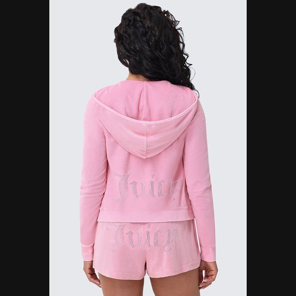 Juicy Couture Big Bling Washed Terry Hoodie Ref. 110022604-HOT-HOT-XS