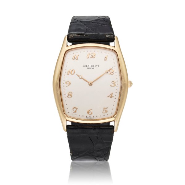 Patek Philippe Reference 3842 Gondolo | A pink gold asymmetrical wristwatch, Circa 1992