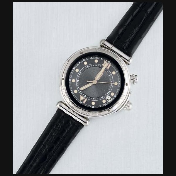 Gerald Genta. A Stainless Steel Water Resistant Automatic Centre Seconds Alarm Wristwatch with date indication SIGNED GERALD GENTA, BARTOLOMEO, NO 001, CASE NO G3268.G, 54603, CIRCA 1995