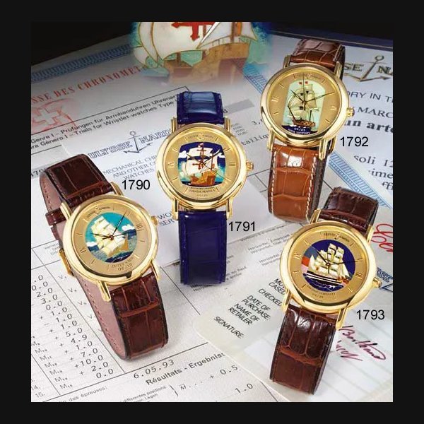 Ulysse Nardin ULYSSE NARDIN. A FINE LIMITED EDITION 18K GOLD AUTOMATIC WRISTWATCH WITH SWEEP CENTRE SECONDS AND CLOISONNE ENAMEL DIAL