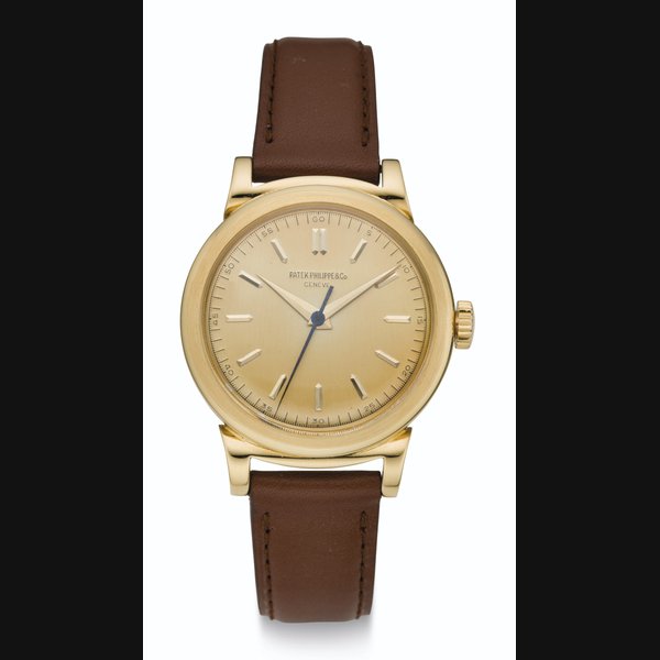 PATEK PHILIPPE, 18K GOLD, SCROLLED LUGS, REF. 1491