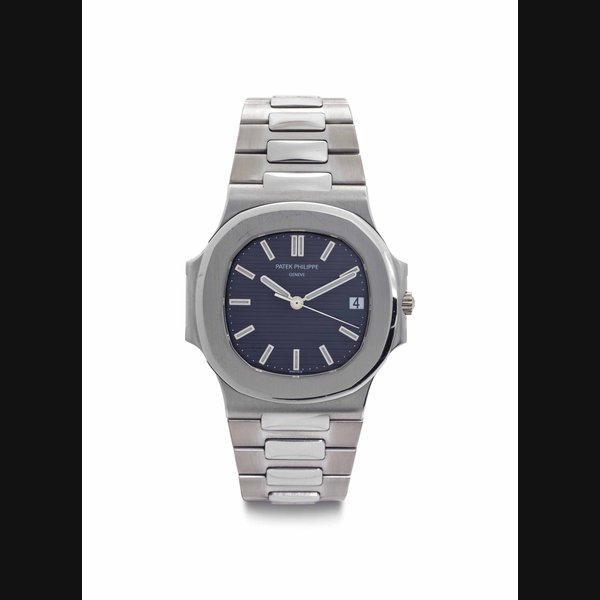 Patek Philippe. A Fine and Large 18k White Gold Automatic Wristwatch with Date and Bracelet SIGNED PATEK PHILIPPE, GENÈVE, NAUTILUS MODEL, REF. 3711/1G, MOVEMENT NO. 3’257’166, CASE NO. 4’279’246, MANUFACTURED IN 2005