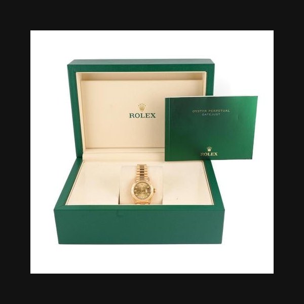 Rolex Lady-Datejust69178 Lady-Datejust 26 mm Champagne Dial President Bracelet Box 1995