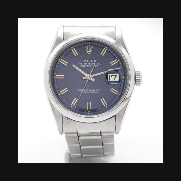 Rolex Rolex Datejust36 Stainless Steel Blue Dial 36mm Watch ref 1600 circa 1971