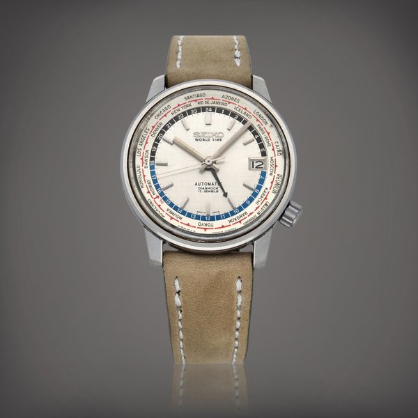 Seiko Reference 6217-7000 | A stainless steel world time wristwatch made to commemorate the 1964 Tokyo Olympics | Circa 1965, Price & Market Data
