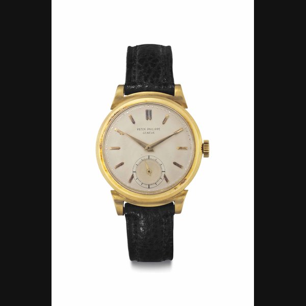 Patek Philippe. An 18k Gold Wristwatch with Scrolled Lugs SIGNED PATEK PHILIPPE, GENÈVE, REF. 1491, MOVEMENT NO. 966'479, CASE NO. 658'631, MANUFACTURED IN 1950