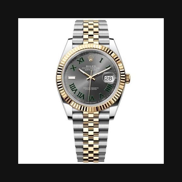 Rolex Rolex Datejust41mm Steel Yellow Gold Steel Wimbledon Dial Mens Watch 126333