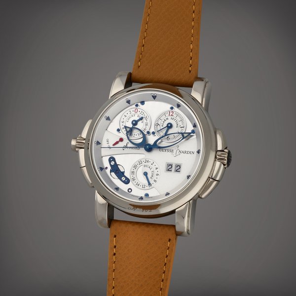 Ulysse Nardin Sonata, Reference 670-88 | A white gold dual time zone wristwatch with date, countdown, alarm and alarm on/off indication | Circa 2007